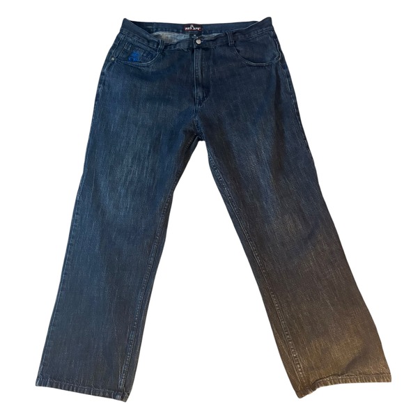 Red Ape Vintage Skater Y2K Jeans. Size 40. EUC. Amazing designs on back. - Picture 2 of 11